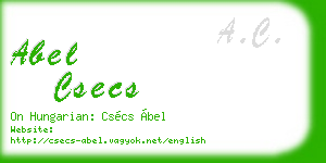 abel csecs business card